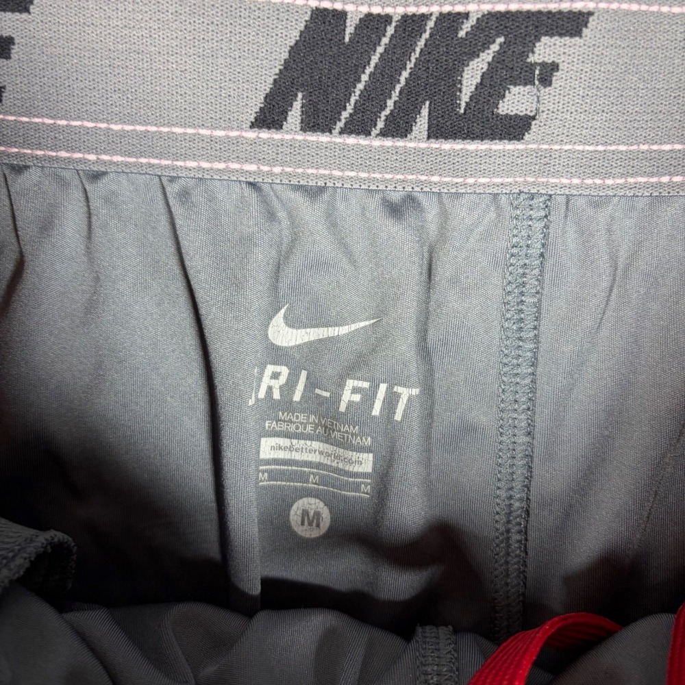 Nike Shorts Men's M Dri-Fit Gray Orange Athletic Basketball 404103-055 - Picture 2 of 10